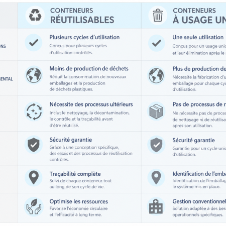 réutilisables vs a usage unique